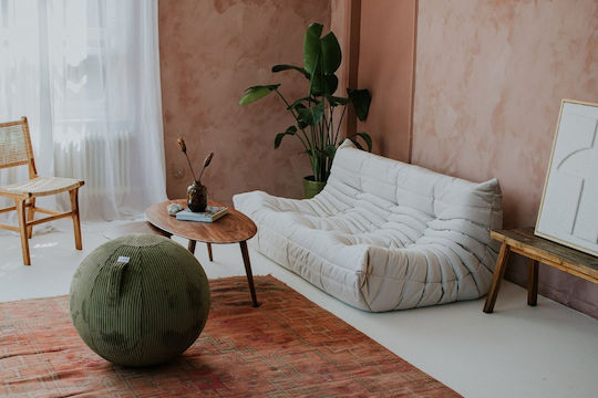 Vielseitiges Sitzsäcke & Pouf Sitzball Leiv Olive 65x65x65cm