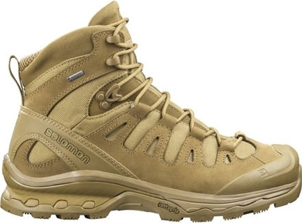 Salomon Cizme Militare Ghete Scurte Quest 4D GTX Impermeabile Cu Membrană Gore-Tex Din Piele Bej