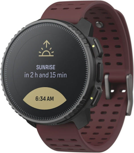Suunto Vertical Stainless Steel 49mm Smartwatch with Heart Rate Monitor (Black Ruby)