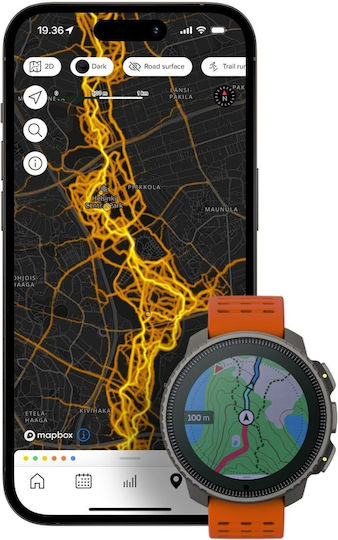 Suunto Vertical Titanium 49mm Waterproof Smartwatch with Heart Rate Monitor (Canyon)