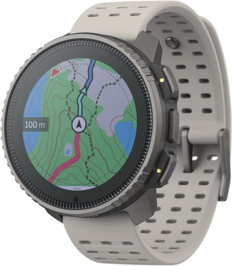 Suunto Vertical Titanium 49mm Αδιάβροχο Smartwatch με Παλμογράφο (Sand)