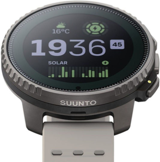 Suunto Vertical Titanium 49mm Αδιάβροχο Smartwatch με Παλμογράφο (Sand)