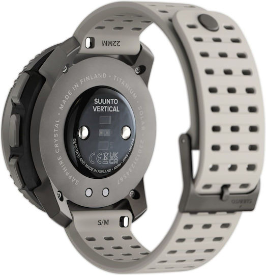Suunto Vertical Titanium 49mm Αδιάβροχο Smartwatch με Παλμογράφο (Sand)