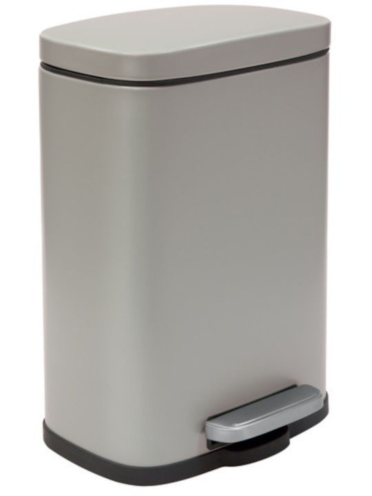 Dimitracas Akira Metallic Toilet Bin with Soft Close Lid 5lt Beige