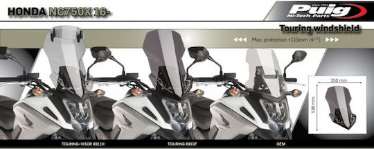 Puig Φιμέ Ζελατίνα Μοτοσυκλέτας για Honda NC750X 8910F