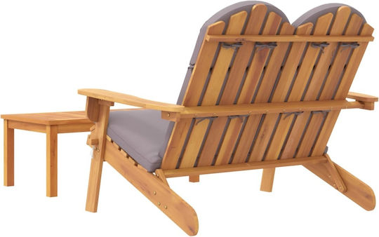 Garten- und Outdoor-Möbelsets 2 Stück Akazie mit Kissen