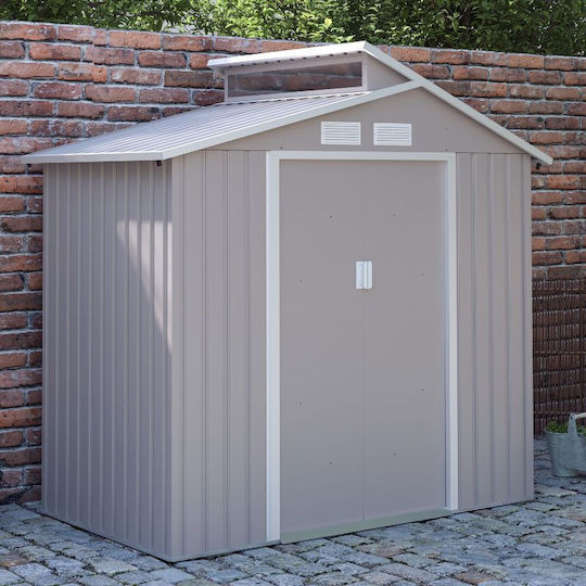 Metallic Garden Shed Galvanized Oscar A with Air Vents L2.2xW1.29xH2.14m
