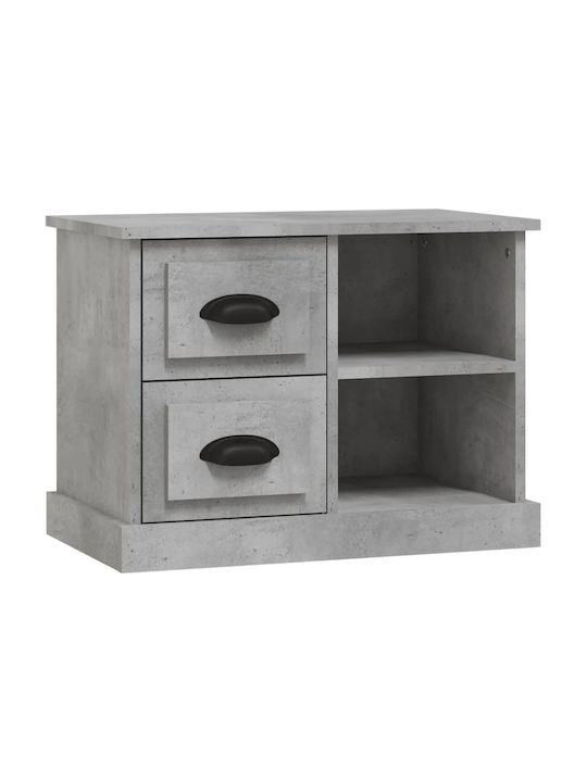 Wooden Bedside Table Gray 60x35.5x45cm