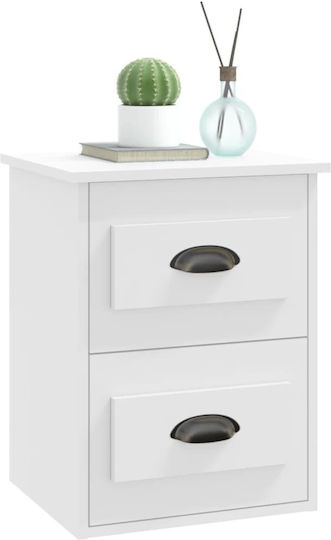 Wooden Bedside Tables 2pcs White 41.5x36x53cm