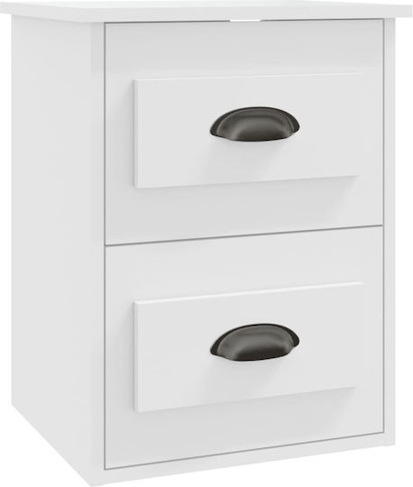 Wooden Bedside Tables 2pcs White 41.5x36x53cm
