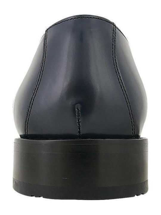 96942 Men's Leather Dress Shoes Blue