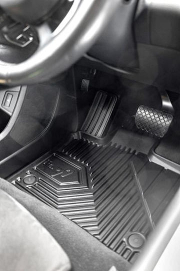 Frogum Set of Front and Rear Mats 4pcs Tray Type for Ford Focus / Edge 2004-2011 Black