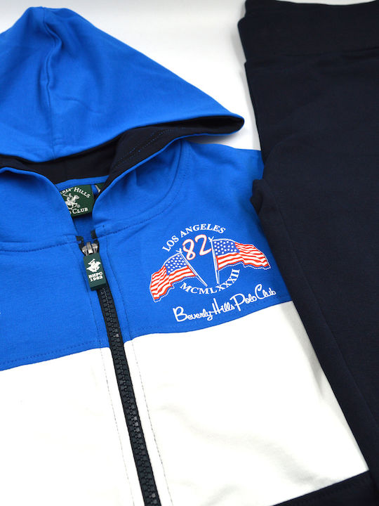 Beverly Hills Polo Club Kids Sweatpants Set Blue 2pcs