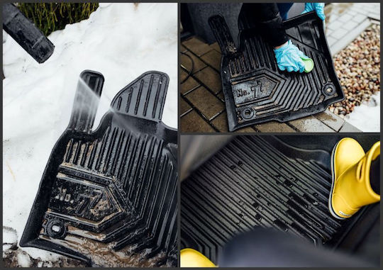 Frogum Set of Front and Rear Mats 4pcs Tray Type for Audi Q7 / Q8 Ford Edge 2015 Black