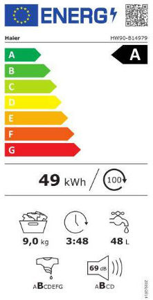 Haier Waschmaschine 9kg 1400 Umdrehungen HW90-B14979-S