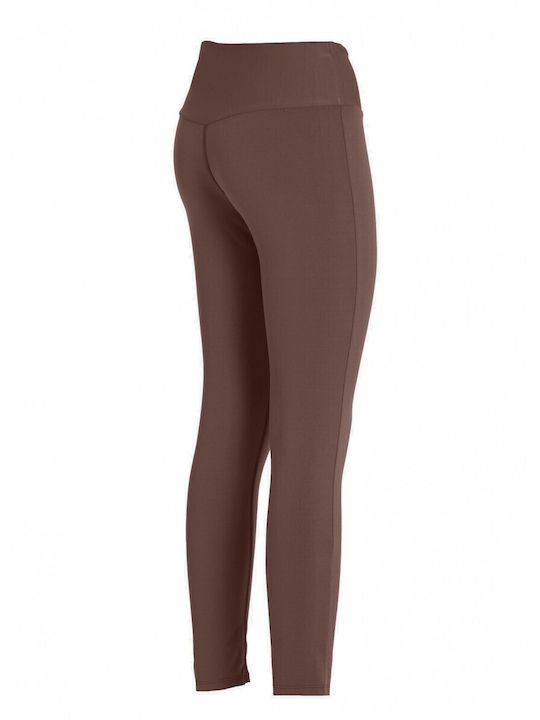 Women's Long Yoga Legging High Waisted Brown