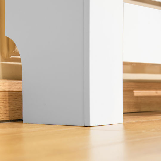 HomCom Κάλυμμα Καλοριφέρ από MDF Λευκό 140x19x82.5cm