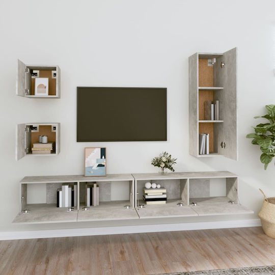 Животно помещение ТВ единица Сив Д100xШ30cm