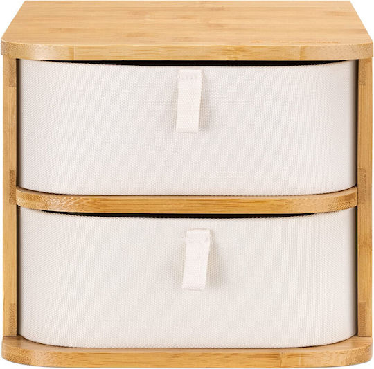 Navaris Cosmetic Organizer Case Brown Cream 54184.02