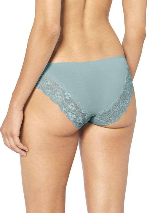 Triumph Lovely Micro Tai Damen Slip mit Spitze Türkis