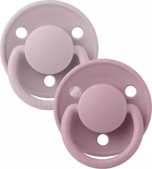 Bibs De Lux Pacifiers Rubber Dusky Lilac / Heather for 0-6 months 2pcs