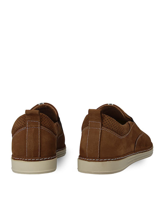 De piele Slip-on-uri pentru bărbați Tabac maro