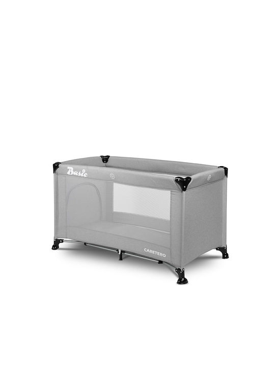 Caretero Basic Laufstall mit Matratze Gray 126x65cm