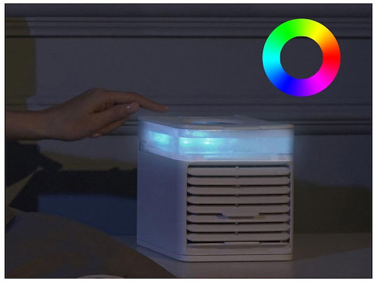 Mini-Klimaanlage USB Mit Wasser Und Beleuchtung 7.5W 14.5x17x16cm Weiß 16030