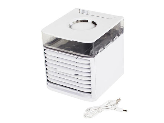 Mini-Klimaanlage USB Mit Wasser Und Beleuchtung 7.5W 14.5x17x16cm Weiß 16030