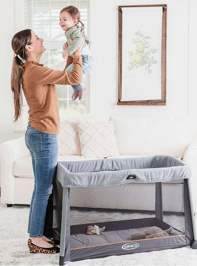 Graco Foldlite Shadow Playpen with Mattress Gray 105x63.5cm