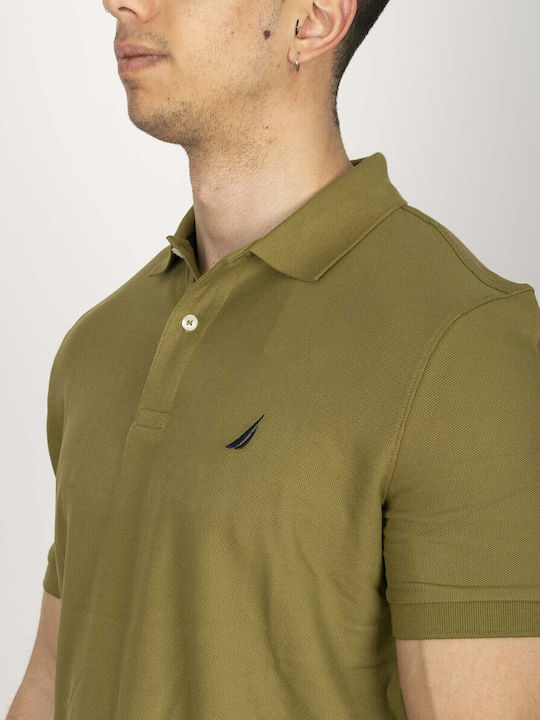 Men's Short Sleeve Blouse Polo Khaki