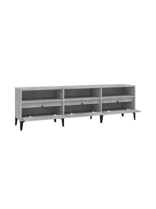 TV-Ständer aus Metall & Holz Grau M150xT30xH44.5cm
