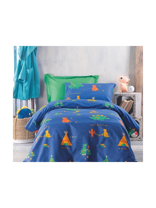 Rythmos Tobias Set Kids Duvet Cover Single with Pillowcase Cotton Blue 110x160cm