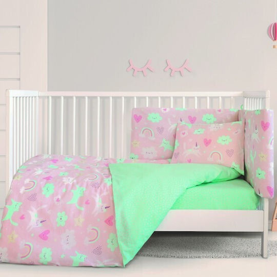 Kocoon Unicat Βρεφικό Κουβερλί Βαμβακερό Ροζ 110x150cm