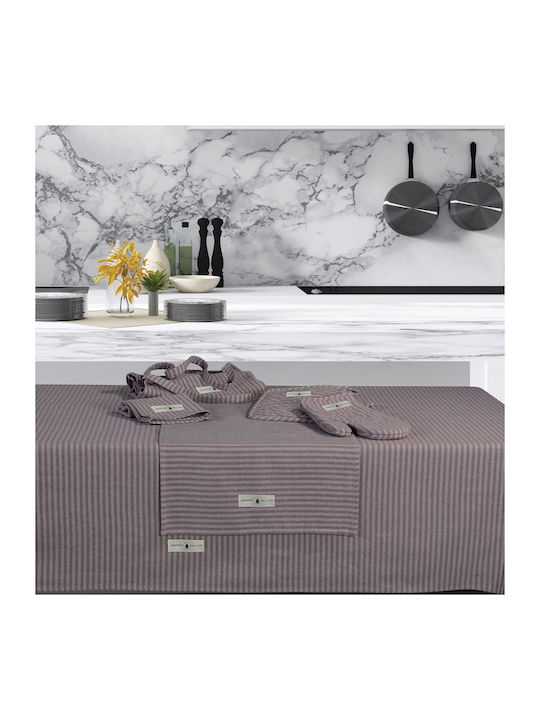 Greenwich Polo Club Kitchen Essential Collection Towel from 100% Cotton in Gray Color 45x30cm 2pcs