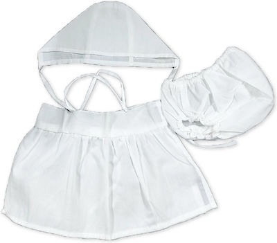 Baby Bloom Baptism Towel Set Λευκό