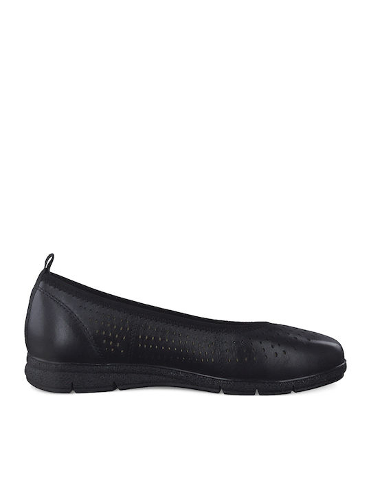Leather Ballerinas Black