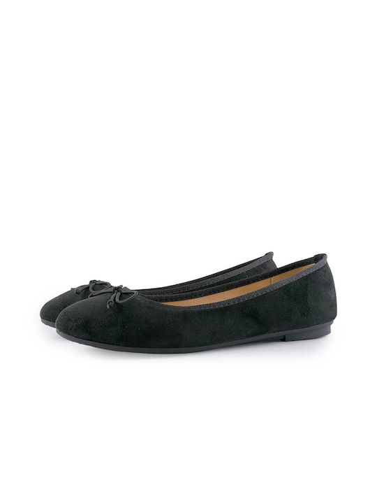 Love4shoes Synthetic Leather Ballerinas 2255LT Black