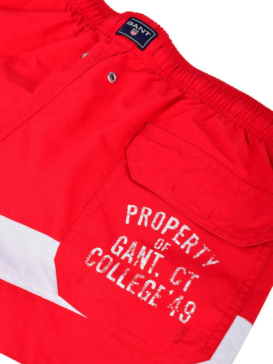 Men's Swimwear Shorts Red with Patterns