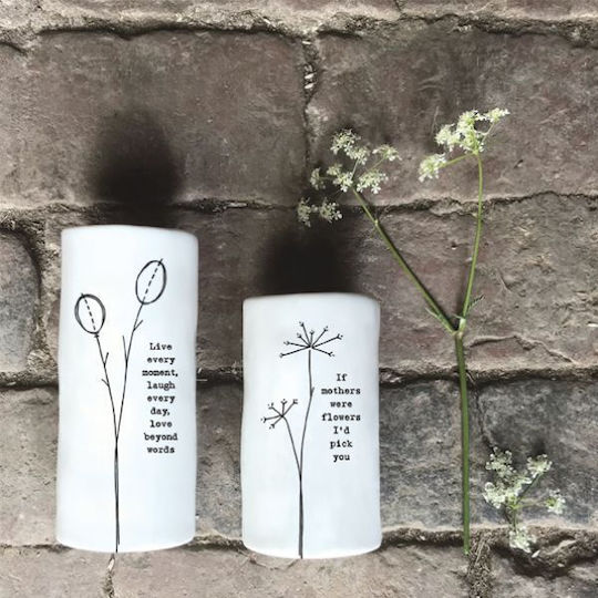 Synchronia Porcelain Vase If Mothers Were Flowers White 5x9cm