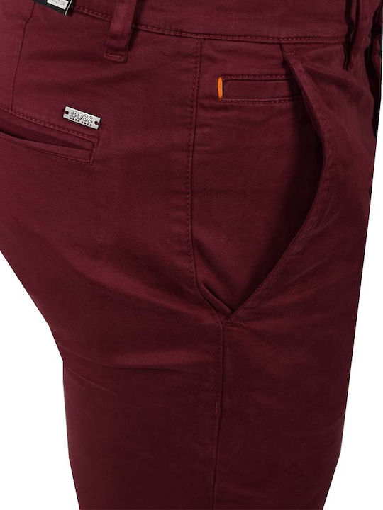 Men's Trousers Chino in Slim Fit Burgundy