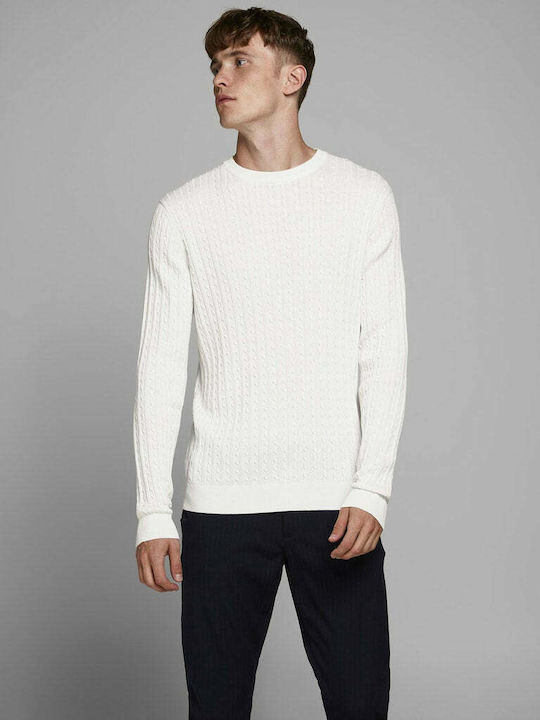 Jack & Jones Men's Long Sleeve Sweater White