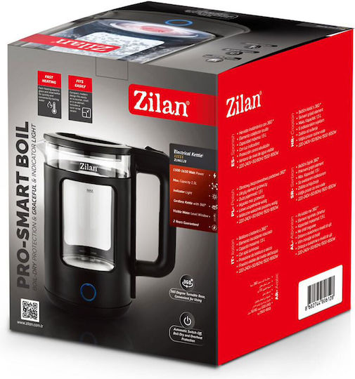 Zilan Βραστήρας 1.5lt 1650W Μαύρος