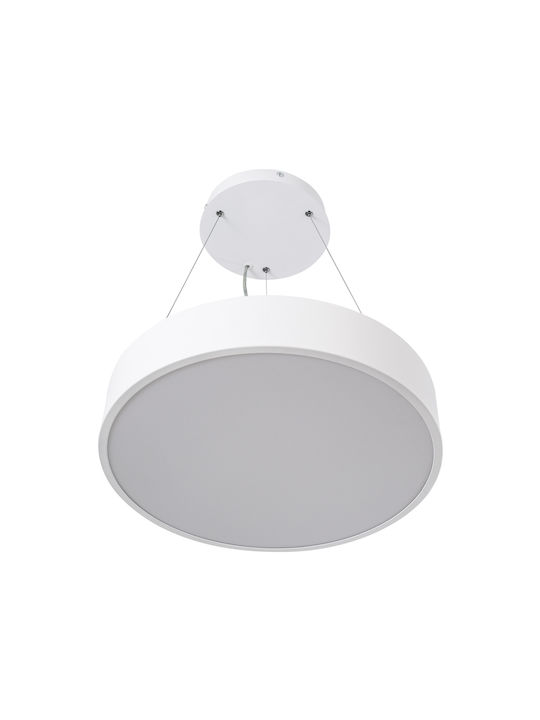 GloboStar Burton Deckenleuchte 40cm Weiß mit Integrierter LED und Fernbedienung