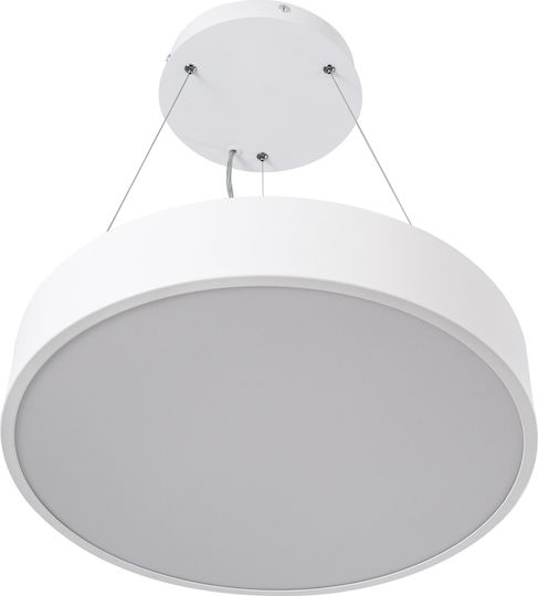 GloboStar Burton Deckenleuchte 40cm Weiß mit Integrierter LED und Fernbedienung