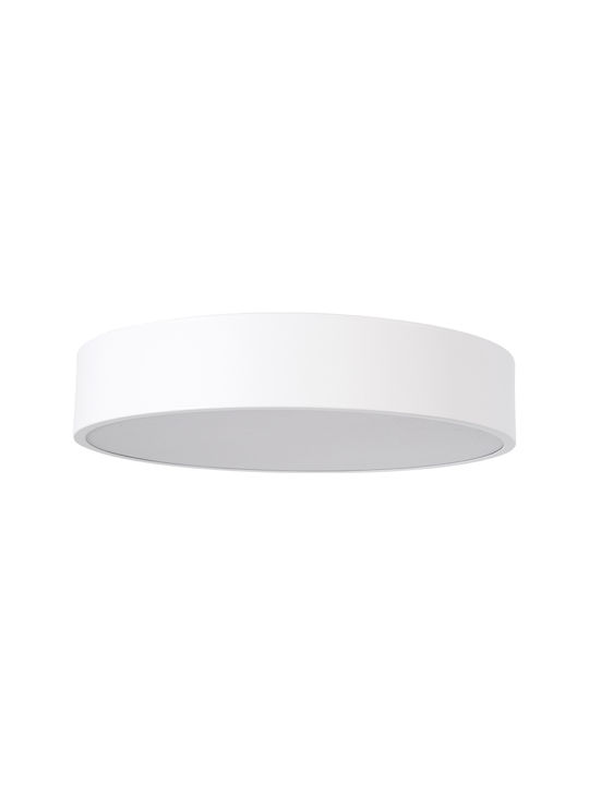 GloboStar Burton Deckenleuchte 40cm Weiß mit Integrierter LED und Fernbedienung