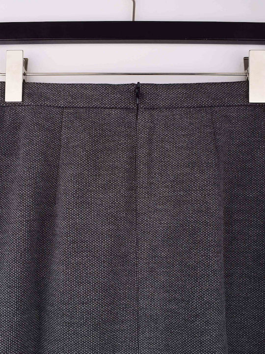 High-waisted Mini Skirt Gray