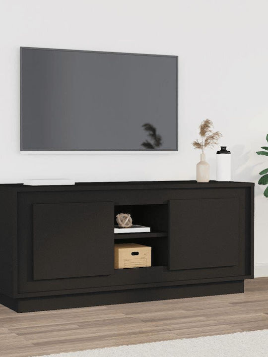 Έπιπλο TV din lemn Negru M102xΠ35xΥ45cm