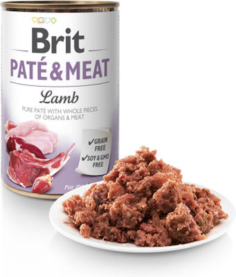 Brit Paté & Meat Υγρή Τροφή Σκύλου με Αρνί χωρίς Σιτηρά σε Κονσέρβα 800γρ.