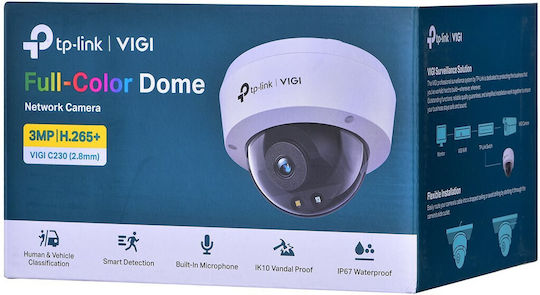 TP-LINK Vigi C230 v1 IP Surveillance Camera Full HD+ 3MP Waterproof with Microphone and Lens 2.8mm